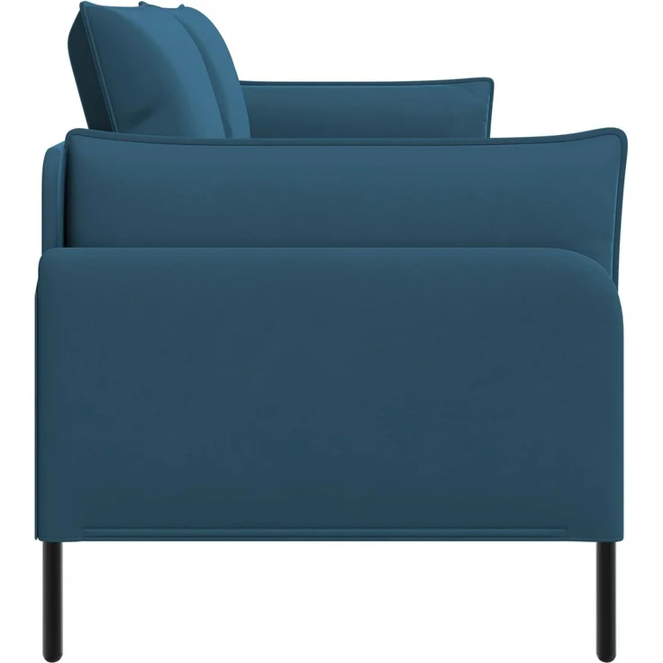 vidaXL 3-Sitzer-Sofa 3-Sitzer Blau 222 x 81 x 89 cm Samt 42048651 – Bild 4