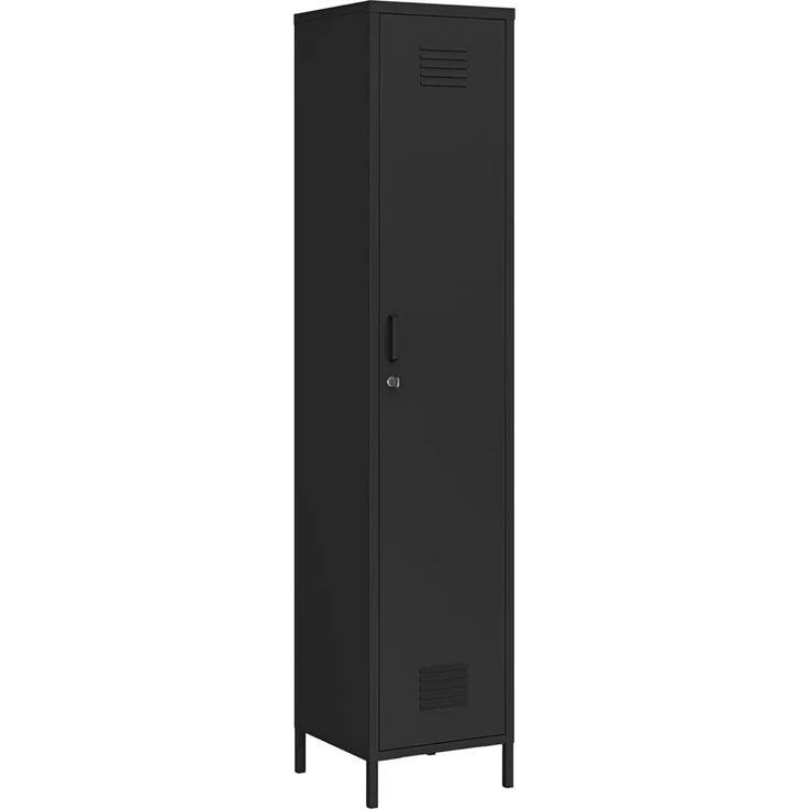 Kleiderschrank Seinäjoki 180x38x38 cm Schwarz [en. casa] – Bild 6