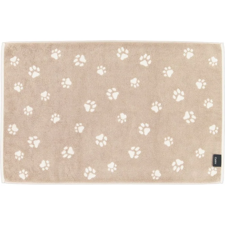 Cawö Badematte Duschvorleger We love Dogs 6247-33 Pfoten Beige 50x80 – Bild 1