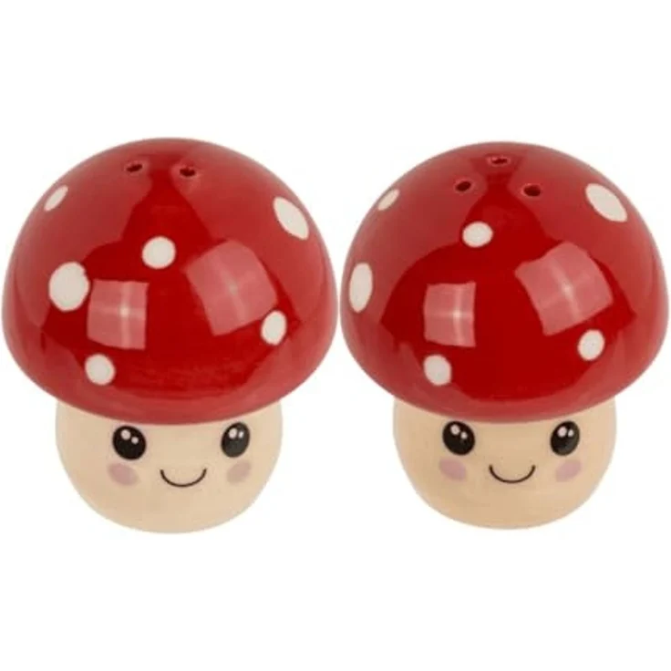 Out of the Blue Salz- / Pfefferstreuer Fliegenpilz Kawaii Salz- und Pfefferstreuer Set – Bild 1