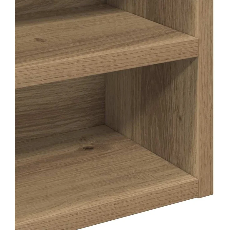 vidaXL Vitrine mit Regal Artisan-Eiche 100 x 15 x 58 cm Holzwerkstoff 873905 – Bild 7