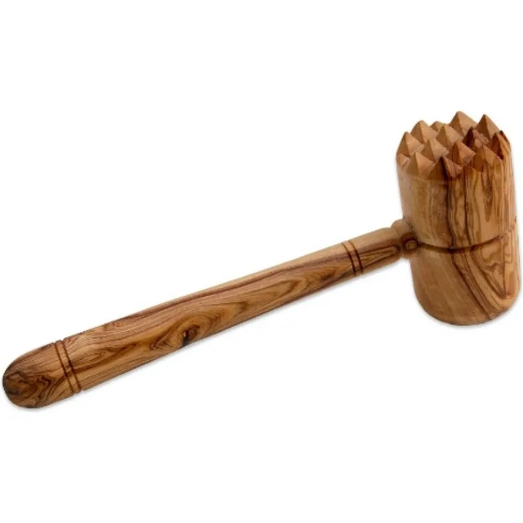 Olivenholz-erleben Fleischklopfer Fleischklopfer aus Olivenholz, antibakterielle Wirkung langlebig