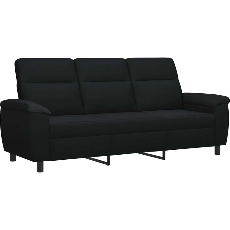 vidaXL Sofa Schwarz 214 x 90 x 95 cm Stoff 42040966 – Bild 2