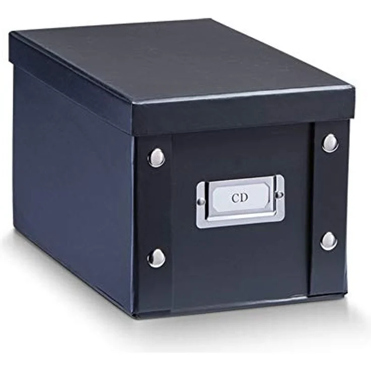 Zeller Present Aufbewahrungsbox Aufbewahrungsbox, Pappe, schwarz, 31 x 26 x 14 cm – Bild 1