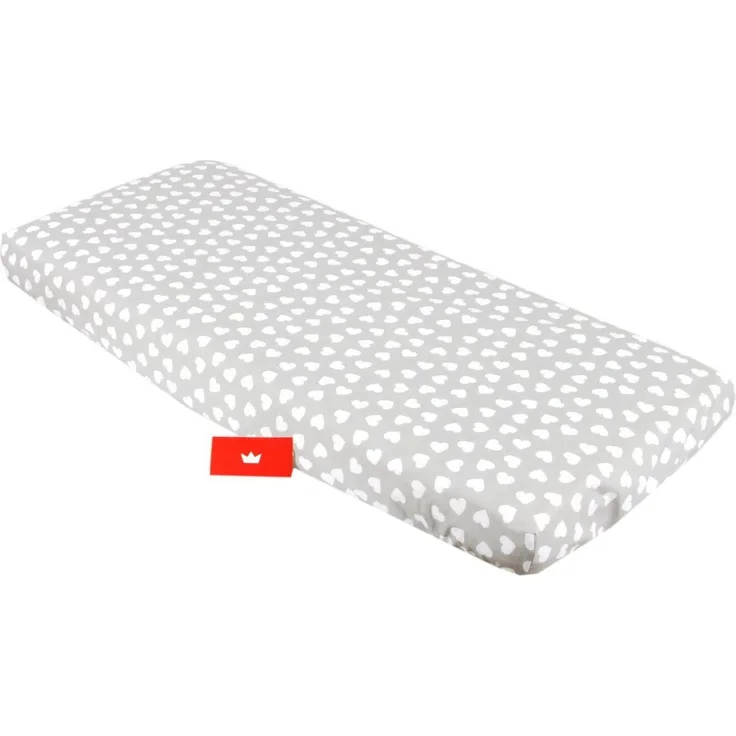 BABYLUX Spannbettlaken 40x90 Bettlaken Spannbetttuch Betttuch Baumwolle Wiege 40x90 kinderwagen (95. Herzen Grau)