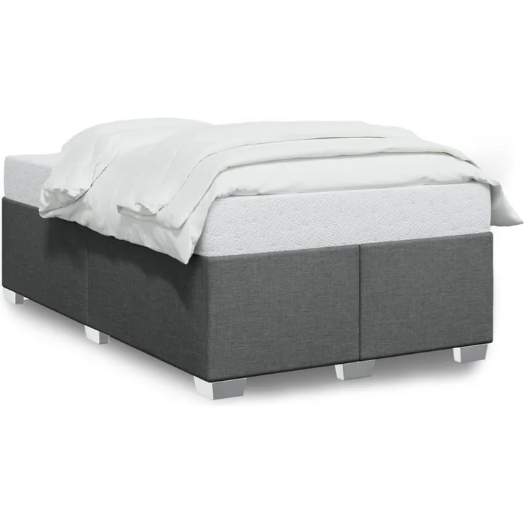 vidaXL Bettgestell ohne Matratze Dunkelgrau 120x200 cm Stoff 3284465 – Bild 1