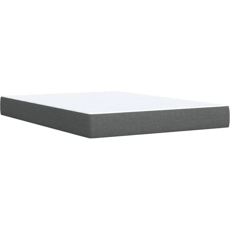 vidaXL Boxspringbett mit Matratze Dunkelgrau 140x200 cm Stoff 3288226 – Bild 8