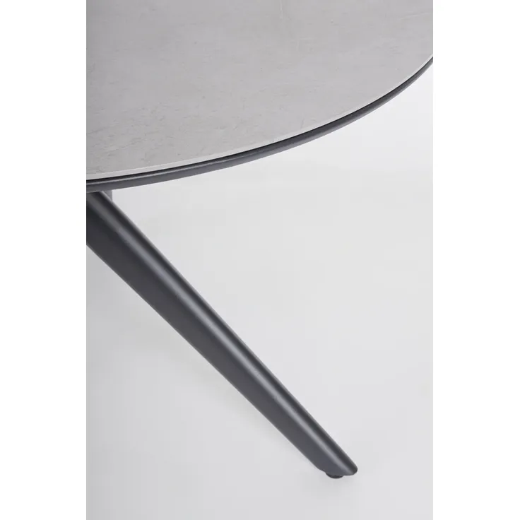 Gartenesstisch Julian aus Aluminium und Stein, modern rund, anthrazit, für 4–6 Personen – Bild 2