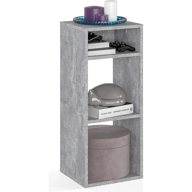 KOMTO Bücherregal RIM2 Regal Klein Standregal Würfelregal Büroregal, Bücherschrank für Kinderzimmer Regal Wohnzimmer 33,8 х 30,7 х 80,4 cm