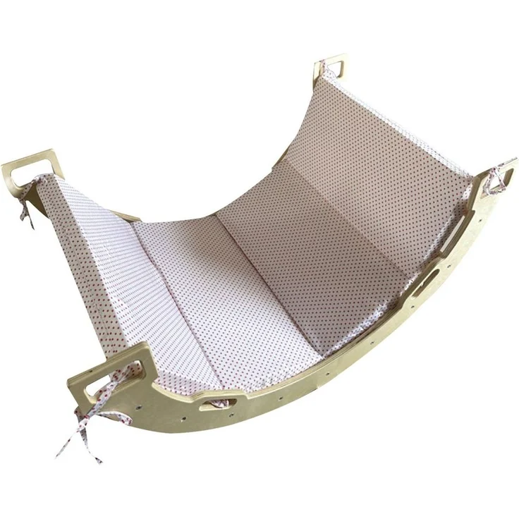 Chipolino Holz-Kletterbogen 4 in 1 Wippe ,Spieltunnel, Kletterleiter, Ruhezone braun – Bild 2