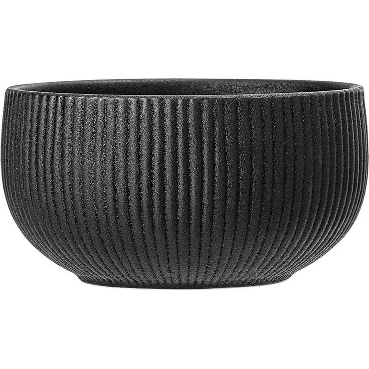 Bloomingville Schüssel Neri, Schale Schwarz 700ml Steingut Schüssel Bowl Gusseisen-Optik nordisches Design