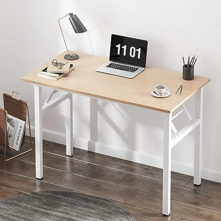 SogesHome Klapptisch Computertisch 80x40 cm PC Tisch Kleiner Schreibtisch Bürotisch Büroarbeitsplatz für Home Office Verwendung Schreibtisch Esstisch Konferenztisch – Bild 8