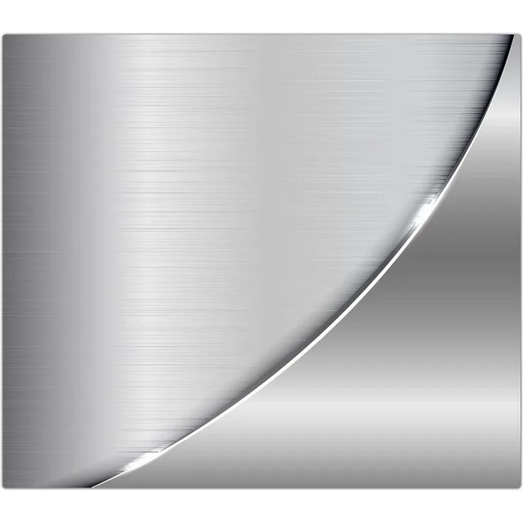 Primedeco Herd-Abdeckplatte Herdabdeckplatte Spritzschutz aus Glas Metallische Form, Glas, (1 tlg)