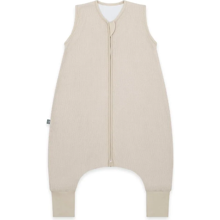 emma & noah Baby Schlafsack mit Füßen 1.0 TOG, Ganzjahres Schlafsack mit Beinen für den Frühling, Sommer und Herbst, 100% Bio-Baumwolle, Oeko-TEX Zertifiziert (Essential Beige, 110 cm)