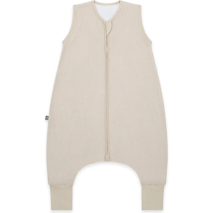 emma & noah Baby Schlafsack mit Füßen 1.0 TOG, Ganzjahres Schlafsack mit Beinen für den Frühling, Sommer und Herbst, 100% Bio-Baumwolle, Oeko-TEX Zertifiziert (Essential Beige, 110 cm) – Bild 1