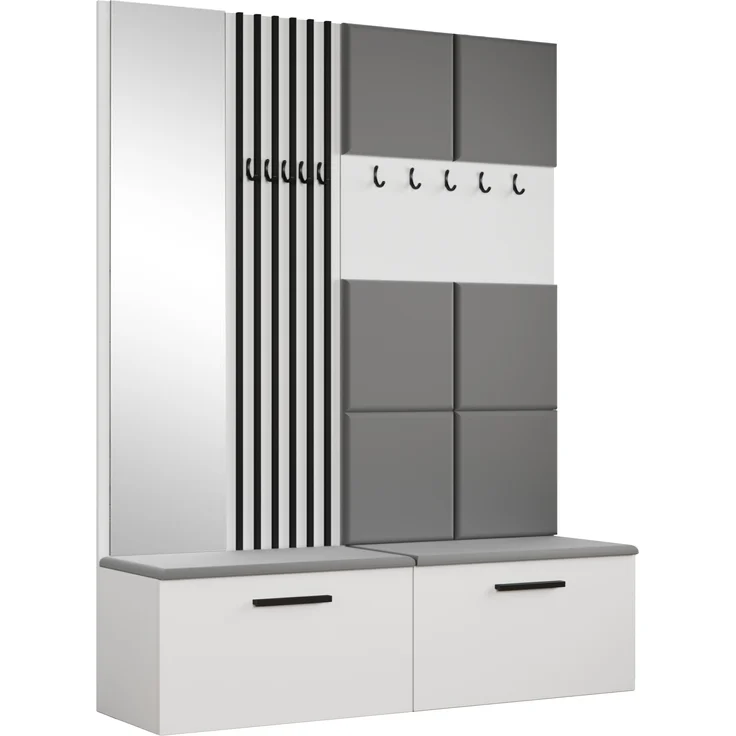 AX LIVING Garderoben Haken Rosanno I 80,6cm Breite Stilvoll Weiß JS100 – Bild 8