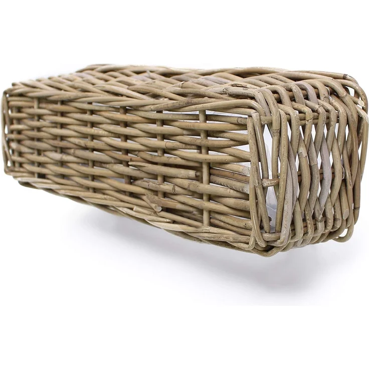 Rattan Pflanzkasten "Koboo Grey" 60 cm lang, grau, Balkonkasten, Blumenkasten für Draußen, Pflanzgefäß – Bild 4