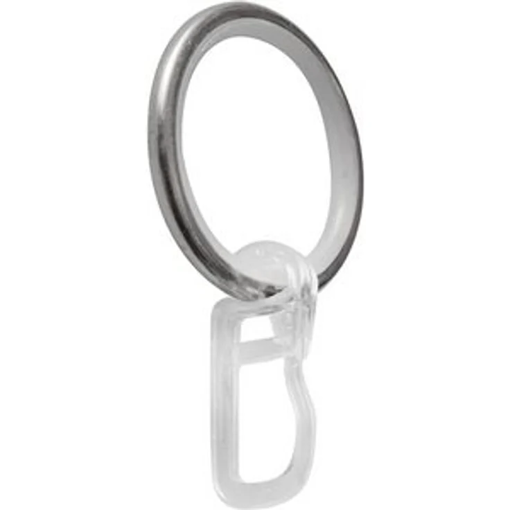 Garduna Gardinenring Edelstahl-Optik, für Ø16 & Ø20mm Gardinenstangen, (Set, 100-St, im Set à 20 oder 100 Stück mit Gleiteinlage) – Bild 4