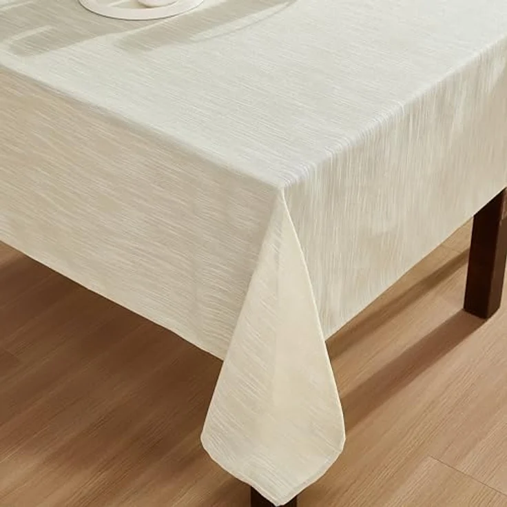 Laura Ashley Arabesque Luxuriöse Schimmernde Stofftischdecke für formelle Abendessen, Urlaub, Hochzeit oder Party, 152,4x304,8 cm, Gold – Bild 4