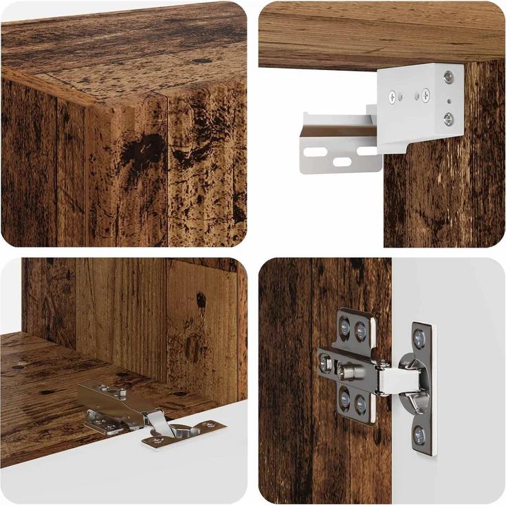 vidaXL TV-Schrankset 4 pcs Altholz Holzwerkstoff 3409166 – Bild 10