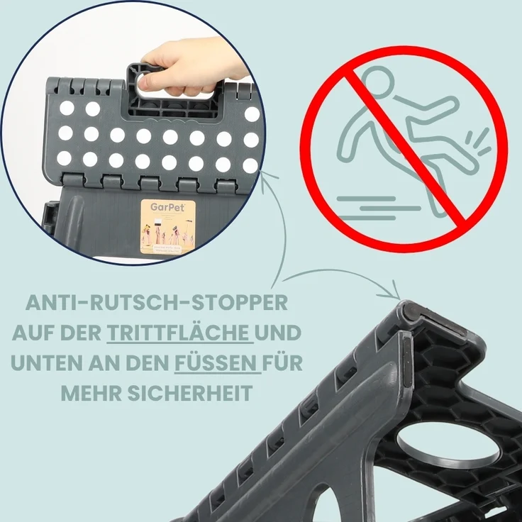 GarPet Campinghocker Klapphocker Campinghocker Faltbar Ultraleicht Falthocker Tritthocker – Bild 6