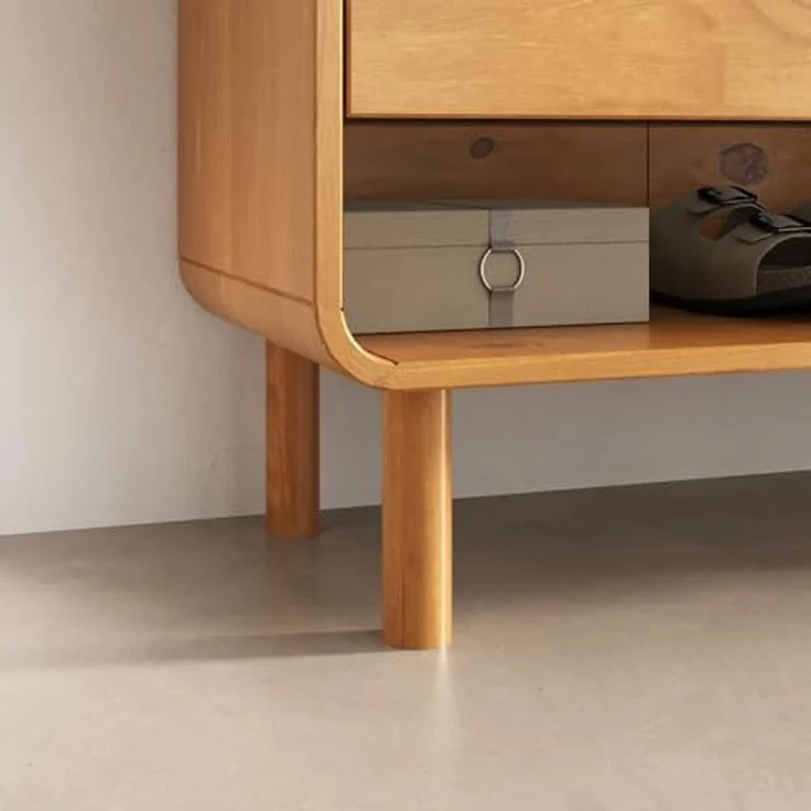 IDIMEX Schuhschrank JUAN Schuhkommode aus massivem Kiefernholz mit Schublade Eiche Finish – Bild 6