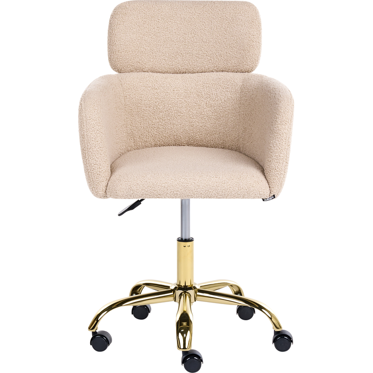 Schreibtischstuhl ALENA Bouclé Hellbeige – Bild 5