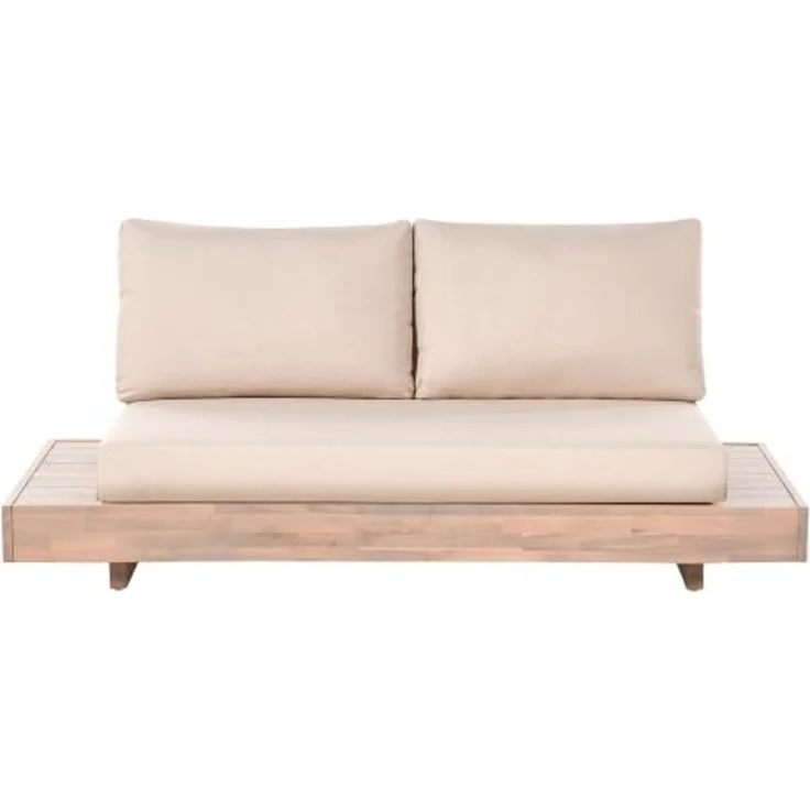 Gartensofa 2-Sitzer MARETTIMO zertifiziertes Akazienholz Beige – Bild 1