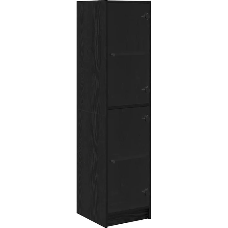 vidaXL Highboard Schwarz Eichen-Optik 35 x 37 x 142 cm Holzwerkstoff 882903 – Bild 1