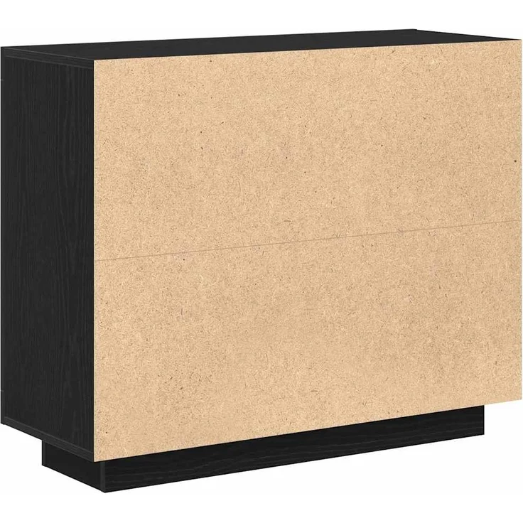 vidaXL Sideboard Schwarz Eichen-Optik 92 x 35 x 75 cm Holzwerkstoff 862750 – Bild 7