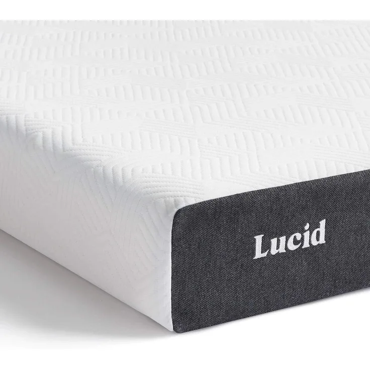 LUCID Kaltschaummatratze – kühlende Gelinfusion – Mit Bambuskohle – dünne Matratze, 13cm hoch, hart H4, 160x190 cm