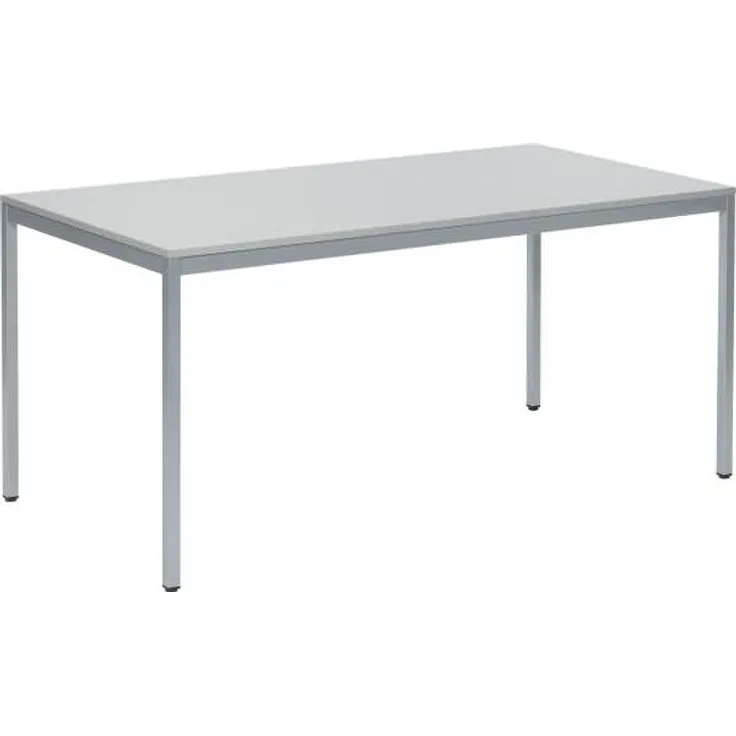 Soennecken Konferenztisch 1.200x700mm Gestell alusilber Platte lichtgr