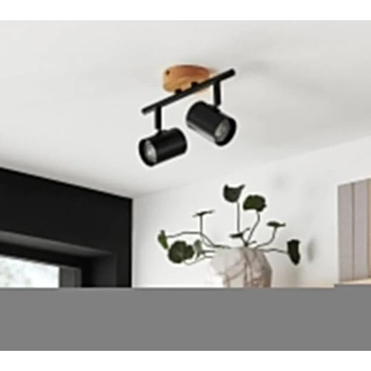 Lindby Deckenleuchten Xiomara, Metall, Schwarz IP20, 2 x 8 W LED – Bild 3