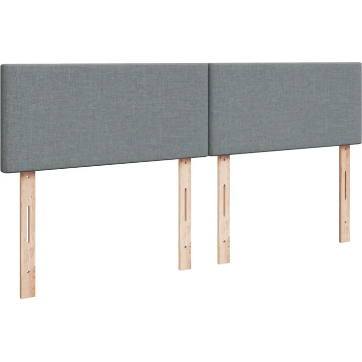 vidaXL Boxspringbett mit Matratze Hellgrau 180x200 cm Stoff 3289052 – Bild 12