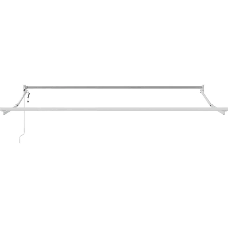 Ausziehbarer Sonnenschirmrahmen, Markise Weiß 350x250 cm Aluminium – Bild 4
