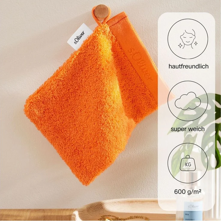 s.Oliver Waschhandschuh s.Oliver, Premium Qualität, 600 gr/m², auch als Sets erhältlich, Walkfrottier (1-St), große Farbauswahl, auch als Duschtuch, Handtuch, Gästetuch – Bild 2