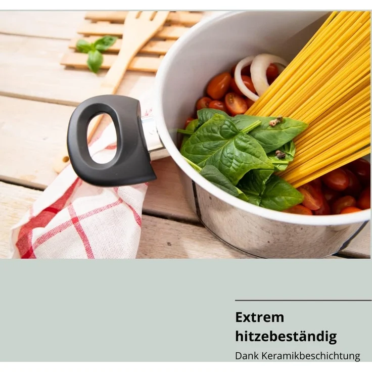 Genius Kochtopf Genius Cerafit Steel Kochtopf-Set 20cm (3,6l) + 24cm (6l), Edelstahl 18/10 (Set, 2 Töpfe), Antihaft-Beschichtung – Bild 5