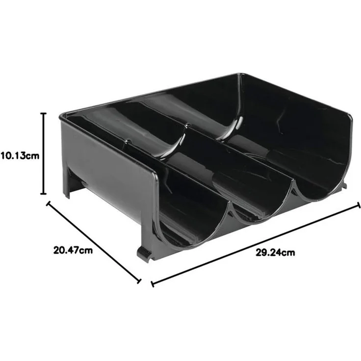 mDesign Weinregal Weinhalter Flaschenregal 4er Set stapelbar Kunststoff Schwarz – Bild 2