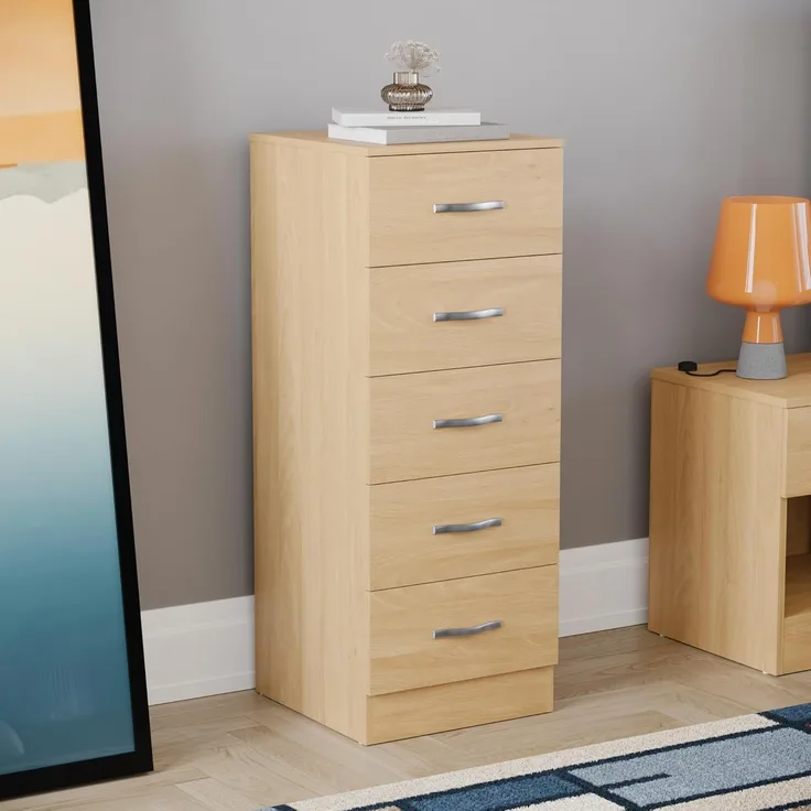 Vida Designs Brust Schmale Kommode, Kiefer, 36D x 34. 5W x 90H centimetres