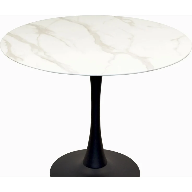 Moderne Esstischgruppe 5-teilig mit Glastisch in Marmoroptik & 4 Samtstühlen in Creme – Bild 5