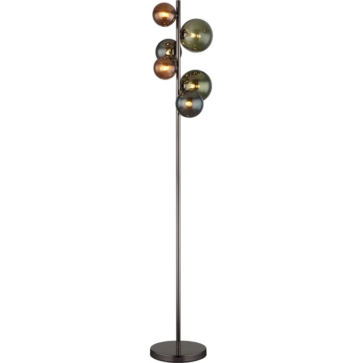 Stehleuchte RIHA Anthrazit 6-flammig mit bunten Glaskugeln, Höhe 155cm – Bild 2