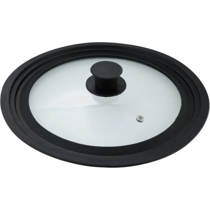 Blackline Universaldeckel ø24/26/28 cm - Glasdeckel mit Silikonrand