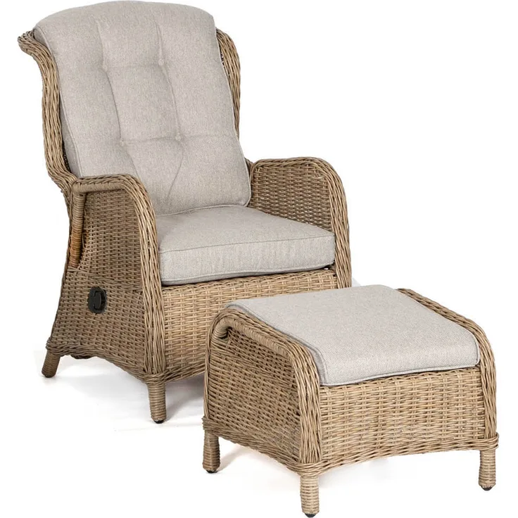 osoltus Sandy Beach Set Ohrensessel m. Hocker Outdoor verstellbar