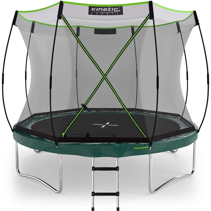 KINETIC SPORTS Trampolin Federlos-Design 'Bungee Safety Elite' - AirMAXX Sprungtuch-Technologie, Ultraleise, Outdoor Gartentrampolin für Kinder & Erwachsene, Ø 305 cm – Bild 1