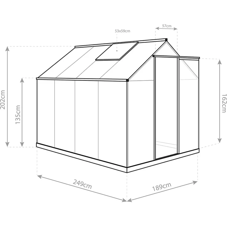 Westmann Aluminium Gewächshaus Flora 68 | – Bild 7
