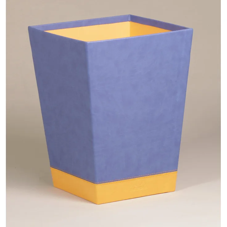 Rhodia 318828C Papierkorb (24 x 24 x 32 cm, Kunstleder, elegant und praktisch, ideal für Ihr Büro) 1 Stück, saphirblau