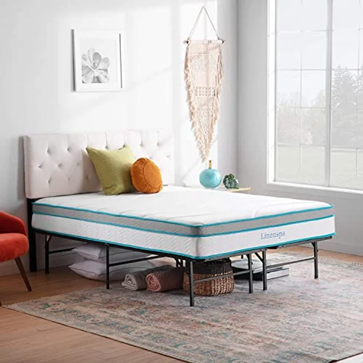 Linenspa Metallbett mit Lattenrost – Klappbett – 33 cm Stauraum unter Bettgestell – Montage in 5 Minuten – Bett 180x200 cm – Bild 7