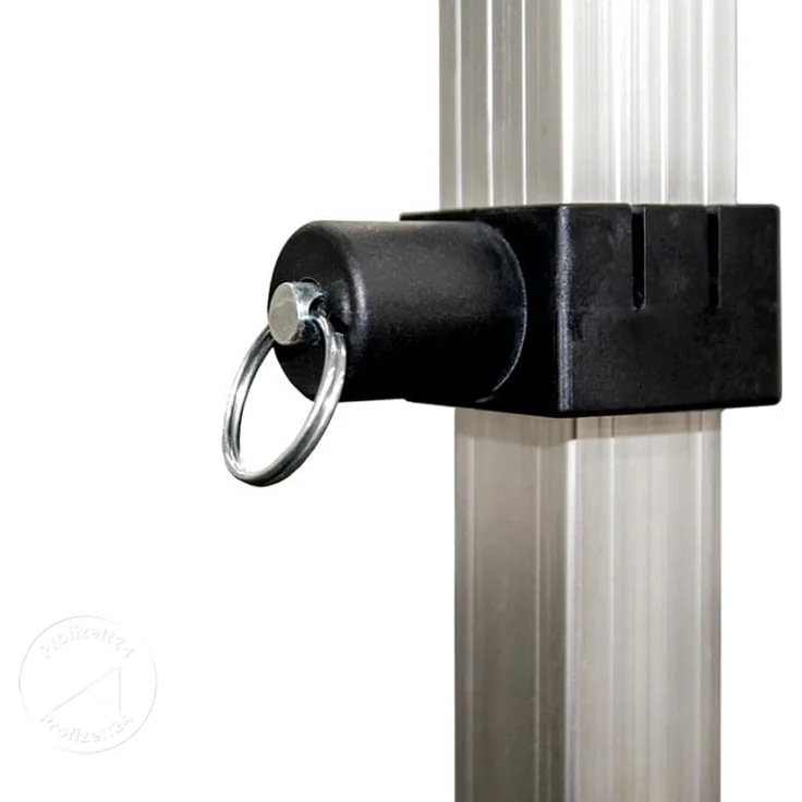 3x3 m Faltpavillon, ECONOMY Alu 32mm, Seitenteile mit Panoramafenster, orange – Bild 7