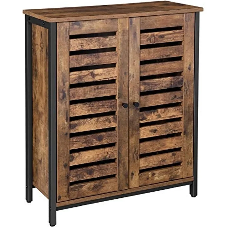 Hansiro Sideboard 70 x 30 x 80 cm Vintagebraun-Schwarz