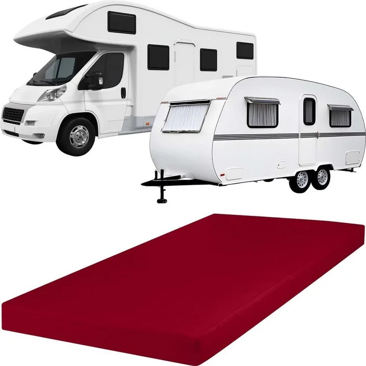REDBEST Spannbettlaken Spannbettlaken "Pittsburgh" für Wohnwagen, Wohnmobil und Boot, Polyester, Gummizug: Rundumgummi, (1 Stück), Single-Jersey Uni